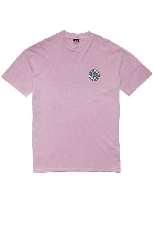 Stussy Mens Chequer Dot SS T Shirt Pink - ZMGSQ2701